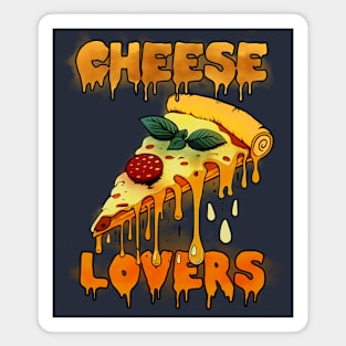 Text & Melting Cheese and Pizza Slice Magnet